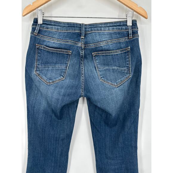 Driftwood Kelly Bootcut Jeans Embroidered Chevron Mid-Rise Flare Leg, Blue - Picture 6 of 11